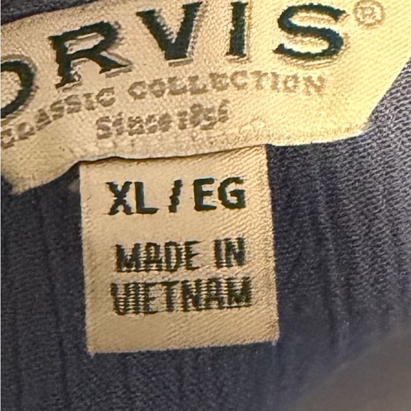 Orvis Dusty Blue Button-Front V-Neck Blouse - Picture 5 of 5